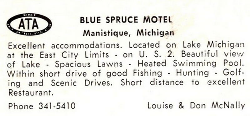Blue Spruce Motel - Vintage Postcard